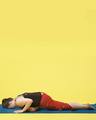 Half Pigeon Lean Forward over forward leg